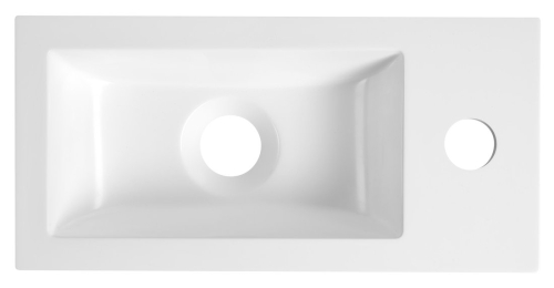 Sapho AQUALINE 37x18 cm öntöttmárvány mosdó, fehér LM370