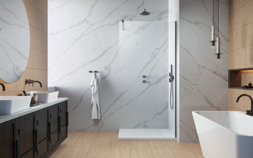 Radaway Modo New Brushed GunMetal II 140 cm Walk-in zuhanyfal, szálcsiszolt fegyvermetál 389144-92-01