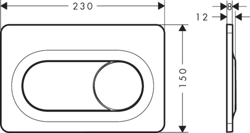 Hansgrohe iFrame Original S öblítőlap, fehér 66002450