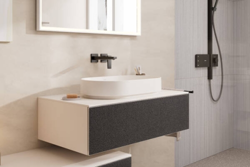 Hansgrohe Xuniva Evo U 65x40 cm pultra ültethető mosdó, matt homokszín 60325780