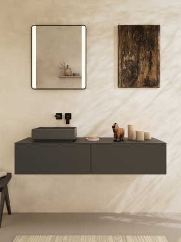 Hansgrohe Xuniva Evo E 40x40 cm pultra ültethető mosdó, matt palaszürke 60324760