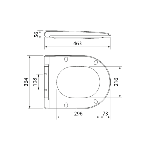AQUALINE HYGIE Soft Close Slim WC-ülőke PS105