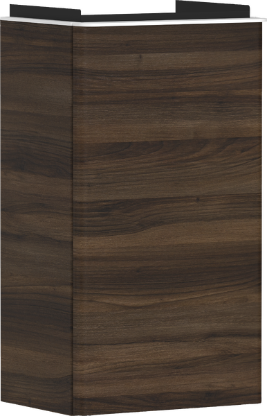 Hansgrohe Xelu Q 34x25 cm balos mosdószekrény matt fehér fogantyúval, sötét dió 54014700