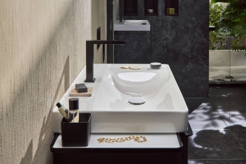 Hansgrohe Xelu Q 80x48 cm jobbos fali mosdó 2 csaplyukkal, fehér 60319450