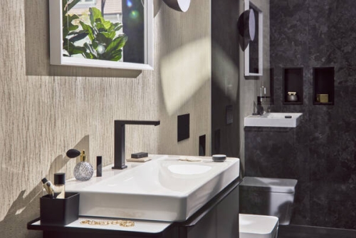 Hansgrohe Xelu Q 80x48 cm jobbos fali mosdó 2 csaplyukkal, fehér 60319450