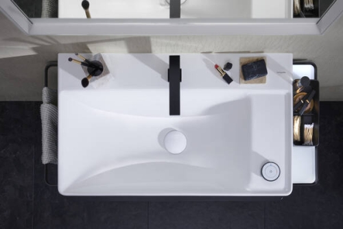 Hansgrohe Xelu Q 80x48 cm jobbos fali mosdó 2 csaplyukkal, fehér 60319450