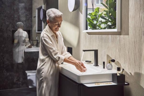 Hansgrohe Xelu Q SmartClean 80x48 cm balos fali mosdó 2 csaplyukkal, fehér 61031450