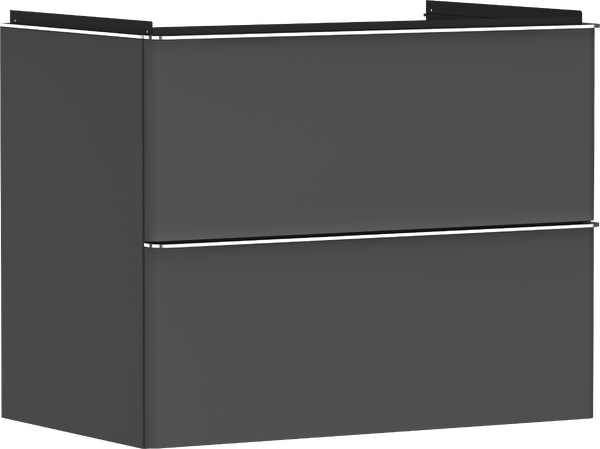 Hansgrohe Xelu Q 78x48 cm 2 fiókos mosdószekrény króm fogantyúval, matt gyémántszürke 54028000
