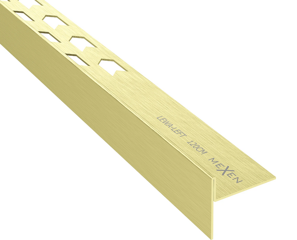 Mexen Line-B lejtést beállító léc 120 cm bal, szálcsiszolt arany 185501120L
