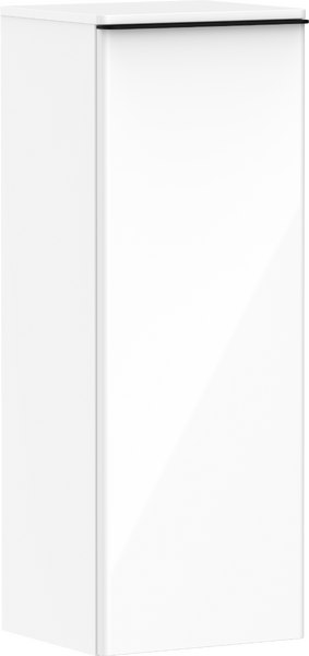 Hansgrohe Xelu Q 40 cm balos közepes kiegészítő szekrény matt fekete fogantyúval, magasfényű fehér 54127670