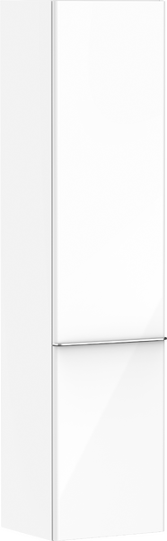 Hansgrohe Xelu Q 40 cm jobbos magas kiegészítő szekrény króm fogantyúval, magasfényű fehér 54139000