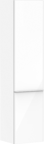 Hansgrohe Xelu Q 40 cm jobbos magas kiegészítő szekrény matt fehér fogantyúval, magasfényű fehér 54139700