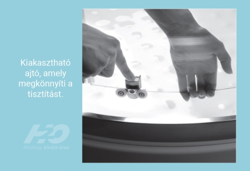 H2O Comfort Black DWJ 120 cm zuhanyajtó, fekete 10260120-54-01