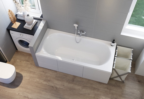 H2O TAMARA 160x75 cm egyenes kád, fehér 12529