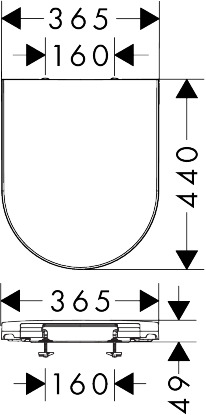 Hansgrohe EluPura Original S WC ülőke, fehér 60147450