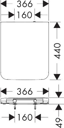 Hansgrohe EluPura Q WC ülőke, fehér 60198450