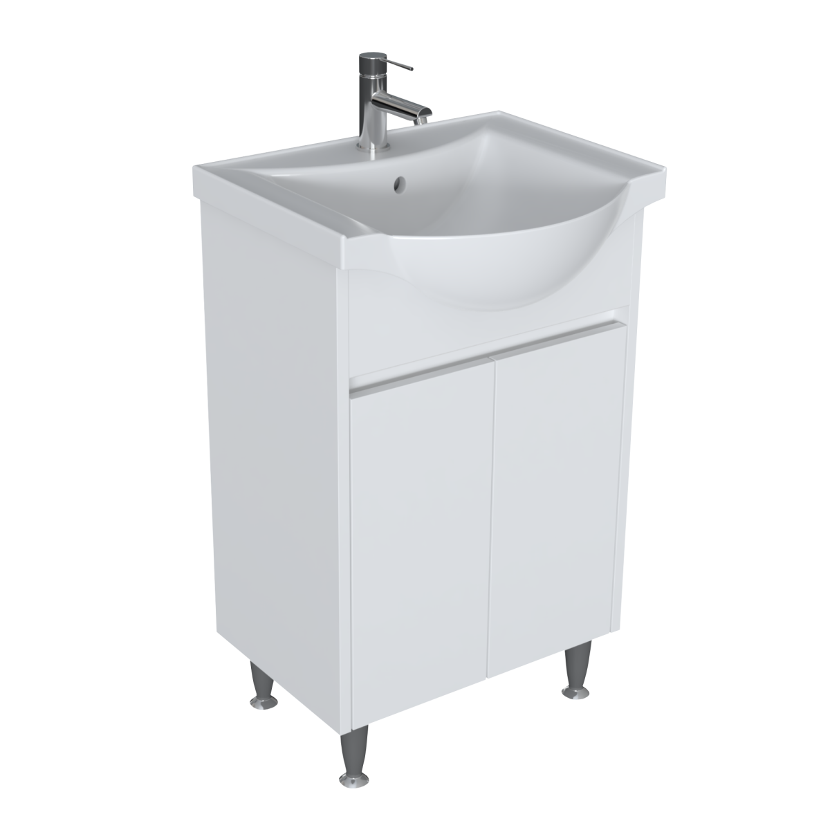 Tboss Huba alsószekrény mosdóval 60x74x45 cm, fehér