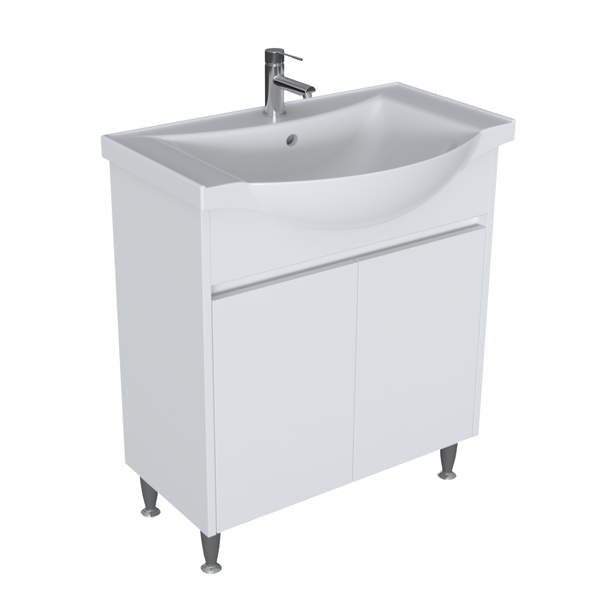 Tboss Huba alsószekrény mosdóval 75x74x45 cm, fehér