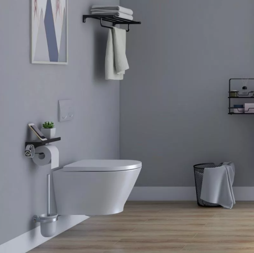 AREZZO design VERMONT perem nélküli fali WC lassú záródású ülőkével, fehér AR-600R_AR-VSC
