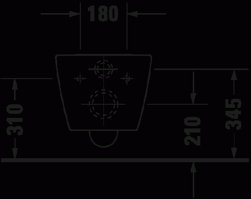 Duravit ME by Starck fali WC, fehér 252809AA00