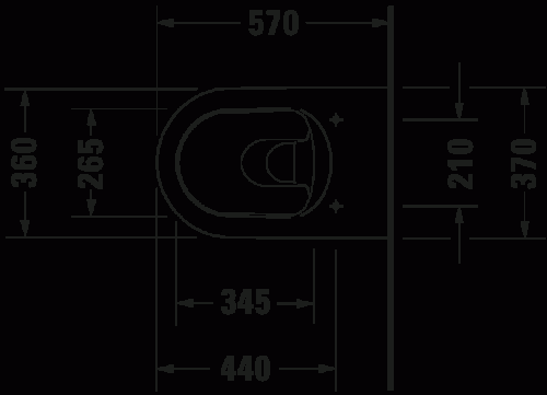 Duravit ME by Starck fali WC, fehér 252809AA00