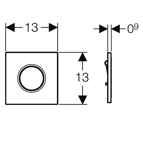 Geberit Sigma01 pneumatikus vizelde vezérlés, fényes fekete 116.011.DW.5