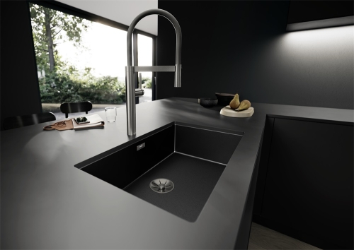 BLANCO CULINA-S II kihúzható fejes csaptelep, satin dark steel, HD 527465