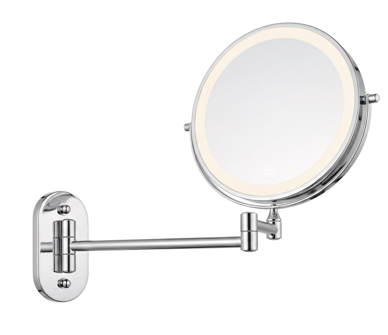 Rea Glow 20 cm pipere tükör LED világítással, króm HOM-70003