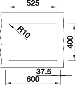 BLANCO SUBLINE 340/160-U SILGRANIT alulról beépíthető mosogató, balos, palaszürke 523549