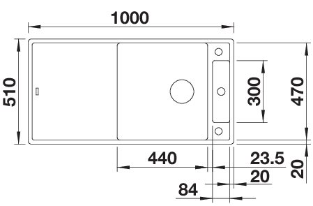 Blanco Axia III XL 6 S Silgránit mosogató lefolyó-távműködtetővel, fa vágódeszkával, fekete 525858