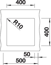 BLANCO SUBLINE 400-U SILGRANIT alulról beépíthető mosogató, kávé 523431