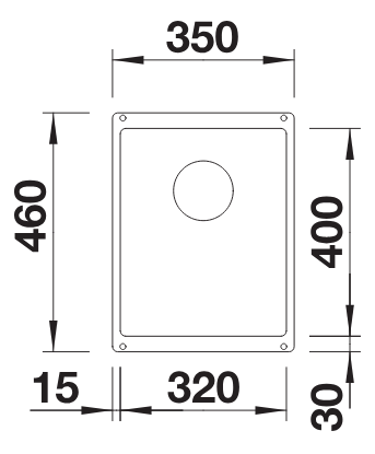 BLANCO SUBLINE 320-U SILGRANIT alulról beépíthető mosogató, vulkánszürke 527343