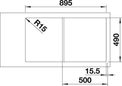 BLANCO AXIA III 5 S SILGRANIT mosogató, üveg vágólappal, lefolyó-távműködtetővel, palaszürke 523216