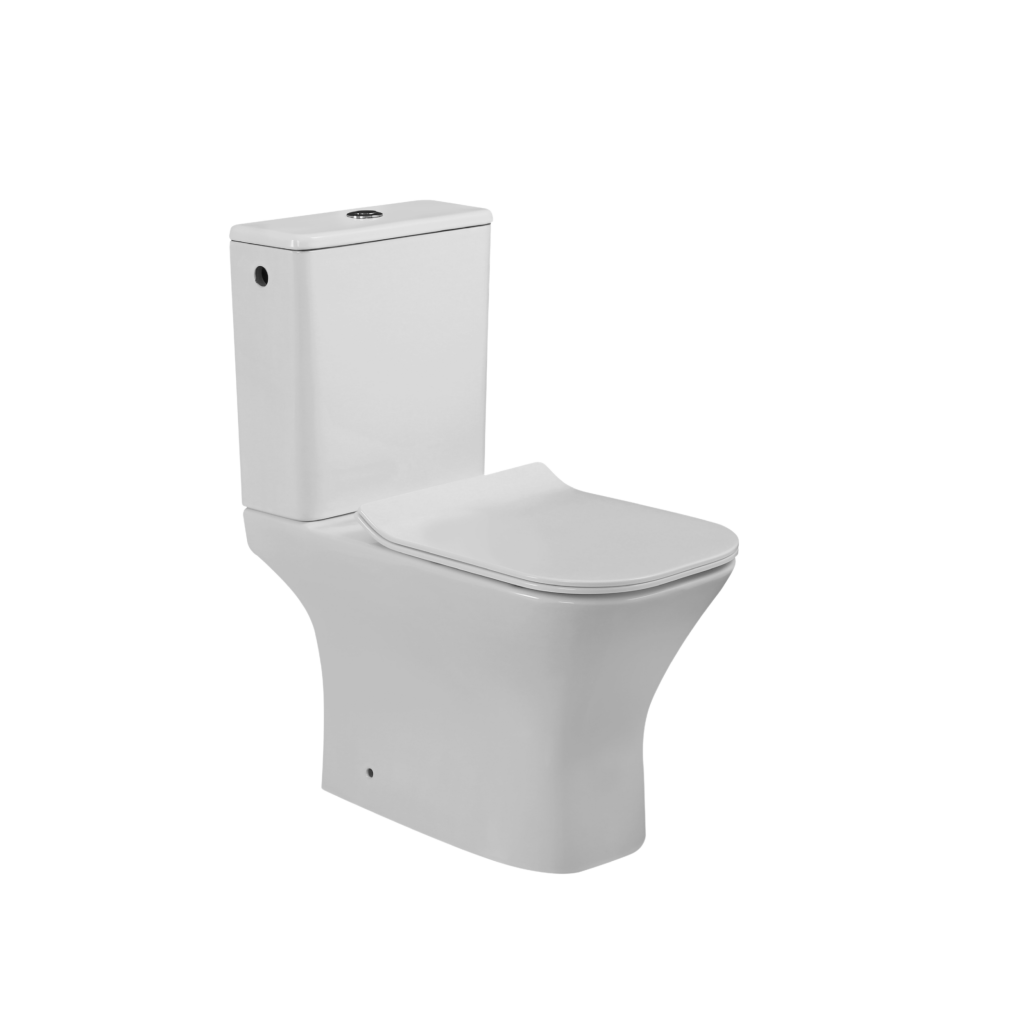 Invena NYKS Rimfree kompakt monoblokkos WC lassú záródású ülőkével, fehér CE-K1-031-Y