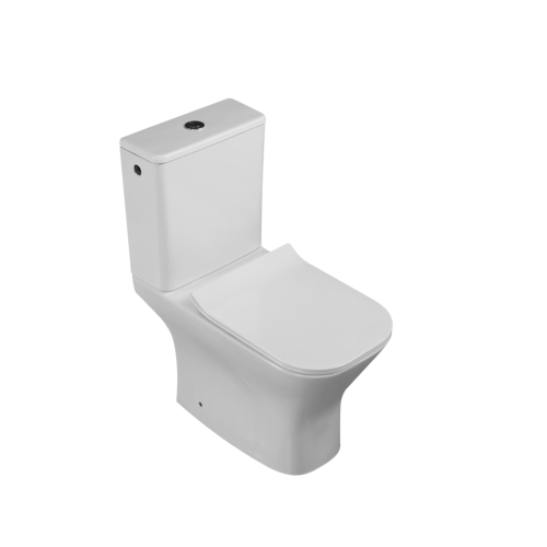 Invena NYKS Rimfree kompakt monoblokkos WC lassú záródású ülőkével, fehér CE-K1-031-Y