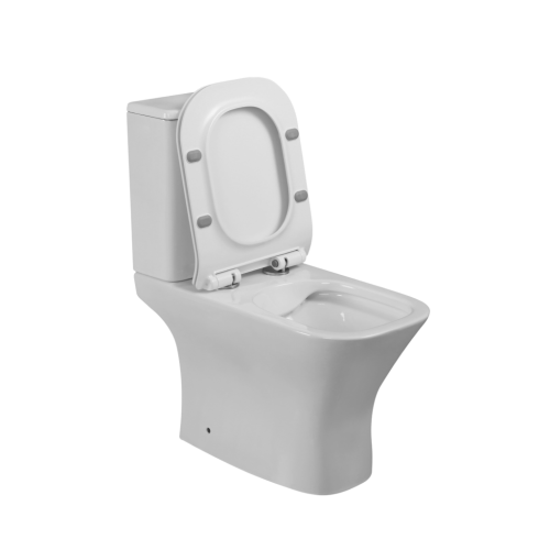Invena VERSO Rimfree kompakt monoblokkos WC lassú záródású ülőkével, fehér CE-K1-051-Y