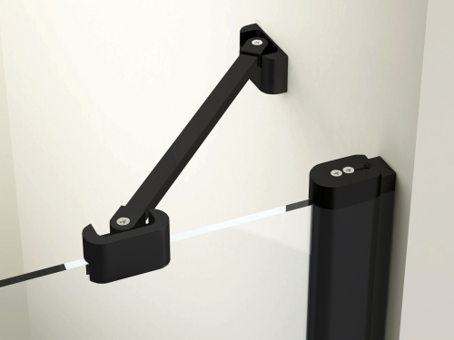 Ravak Chrome CRV2 80 cm zuhanykabin ajtó Transparent üveggel, fekete 1QV40300Z1