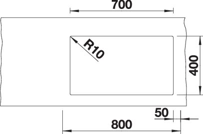 BLANCO SUBLINE 700-U Level alulról beépíthető SILGRANIT mosogató, antracit 523538