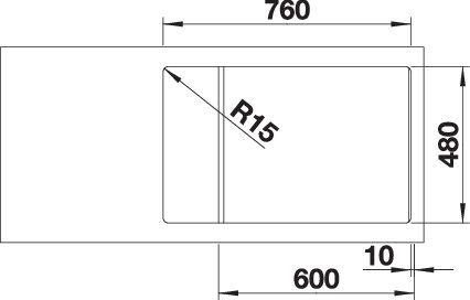 BLANCO ZIA XL 6 S Compact SILGRANIT mosogató lefolyó-távműködtetővel, fehér 523267