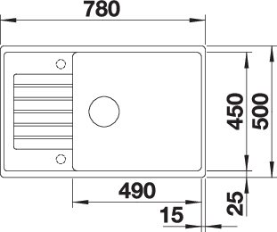BLANCO ZIA XL 6 S Compact SILGRANIT mosogató lefolyó-távműködtetővel, fehér 523267