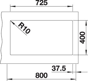 BLANCO SUBLINE 430/270-U alulról beépíthető SILGRANIT mosogató, balos, fehér 523155