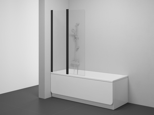 Ravak CVS2 100 cm balos kádparaván Transparent üveggel, fekete 7QLA0300Z1