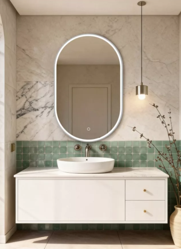 AREZZO design FRAME OVAL 56x91 cm LED tükör, króm AR-3099
