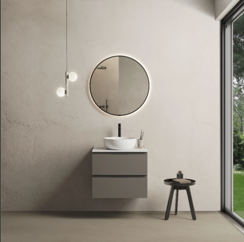Marmy CODE TOP 60x50 cm pultos függesztett alsószekrény, 2 fiók, laminált Dark Taupe 20 51 22 06 00 74