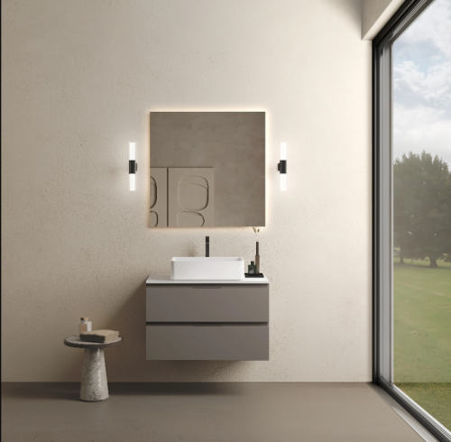 Marmy CODE TOP 80x50 cm pultos fügesztett alsószekrény, 2 fiók, laminált Dark Taupe 20 51 22 08 00 74