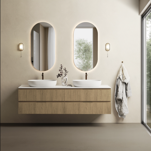 Marmy CODE TOP 180x50 dupla, pultos függesztett alsószekrény, 4 fiók, laminált Honey Oak 20 46 24 18 00 85