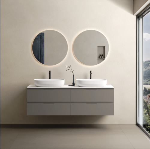 Marmy CODE TOP 160x50 dupla, pultos függesztett alsószekrény, 4 fiók, laminált Dark Taupe 20 51 24 16 00 74