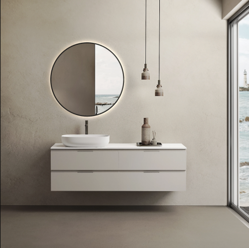 Marmy CODE TOP 160x50 balos, pultos függesztett alsószekrény, 4 fiók, laminált Light Taupe 20 46 24 16 13 75