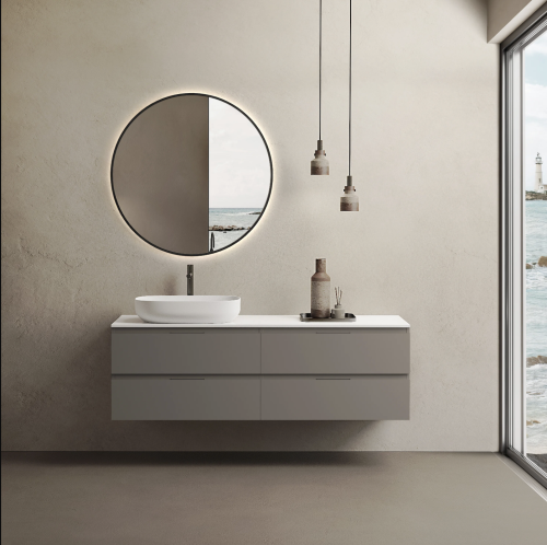 Marmy CODE TOP 160x50 balos, pultos függesztett alsószekrény, 4 fiók, laminált Dark Taupe 20 46 24 16 13 74