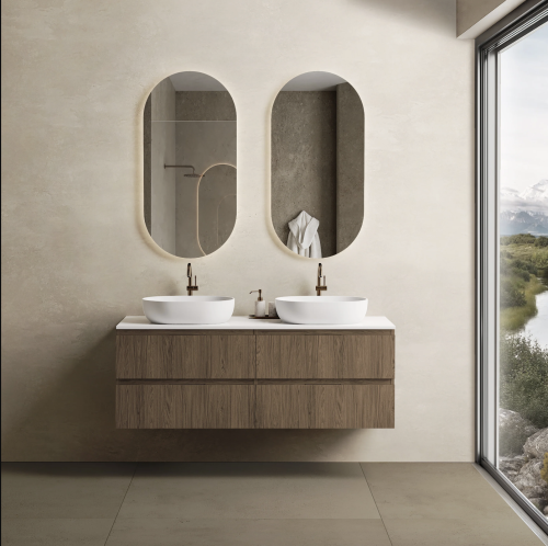Marmy CODE TOP 140x50 DUPLA, pultos függesztett alsószekrény, 4 fiók, laminált Brown Oak 20 46 24 14 00 86